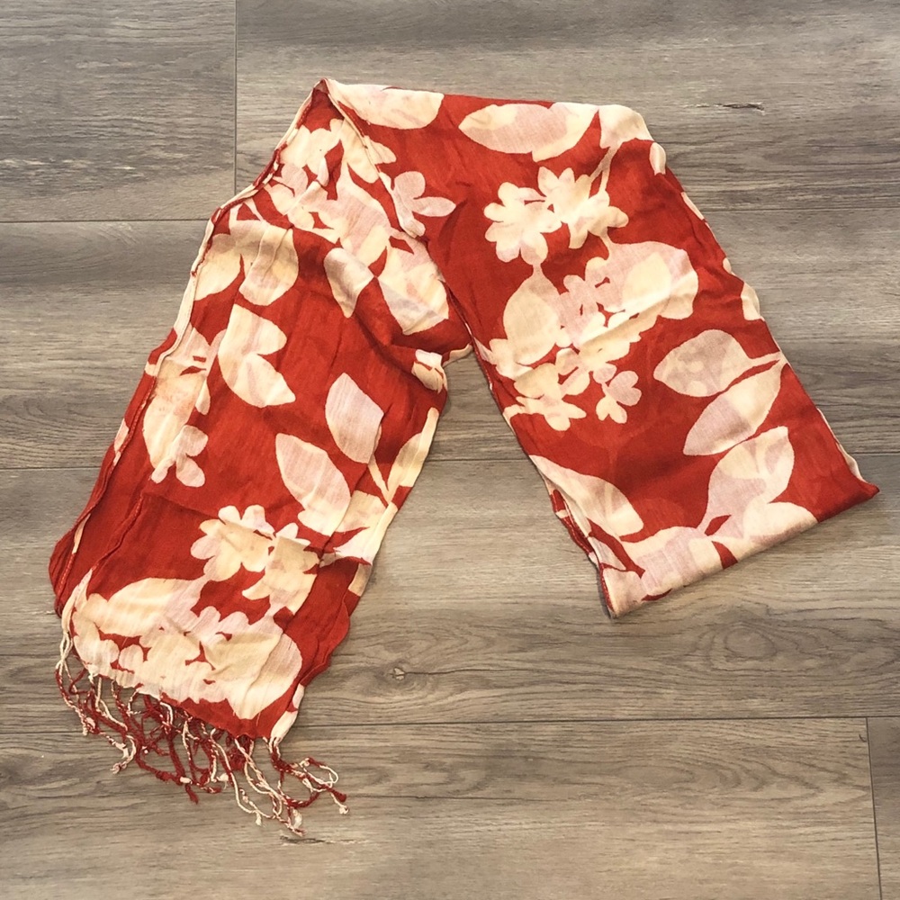 Lucky Brand Orange Floral Scarf